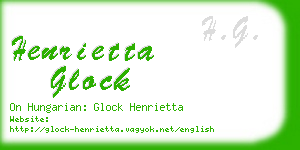 henrietta glock business card